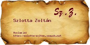 Szlotta Zoltán névjegykártya