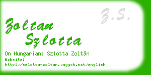 zoltan szlotta business card